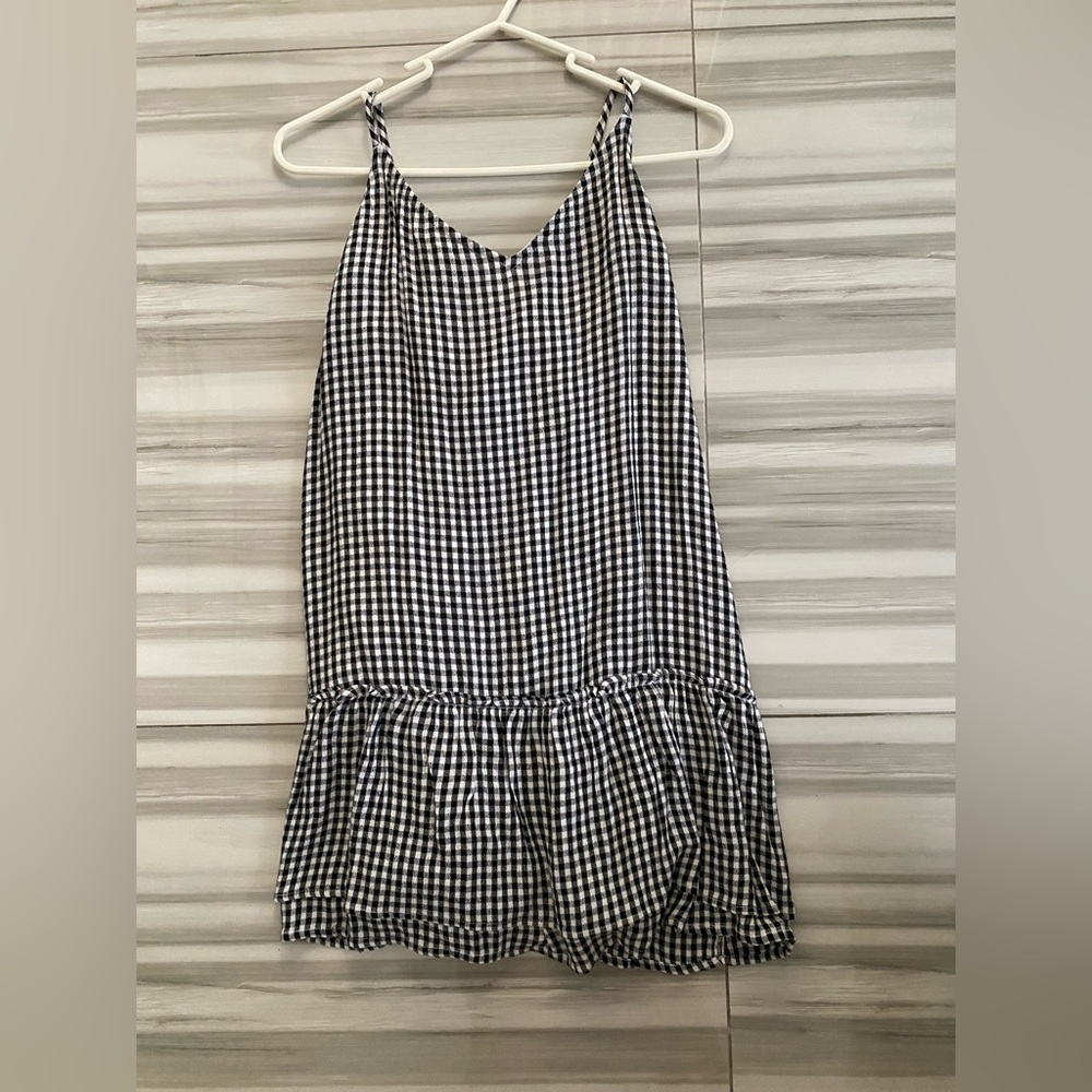 Hollister Black and White Gingham Dress